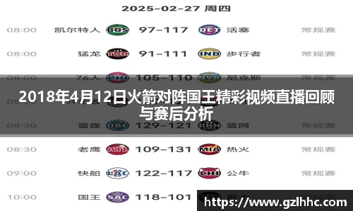 2018年4月12日火箭对阵国王精彩视频直播回顾与赛后分析